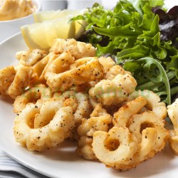 A & T Salt & Pepper Torpedo Calamari Per Kg A & T Salt & Pepper Torpedo Calamari Per Kg